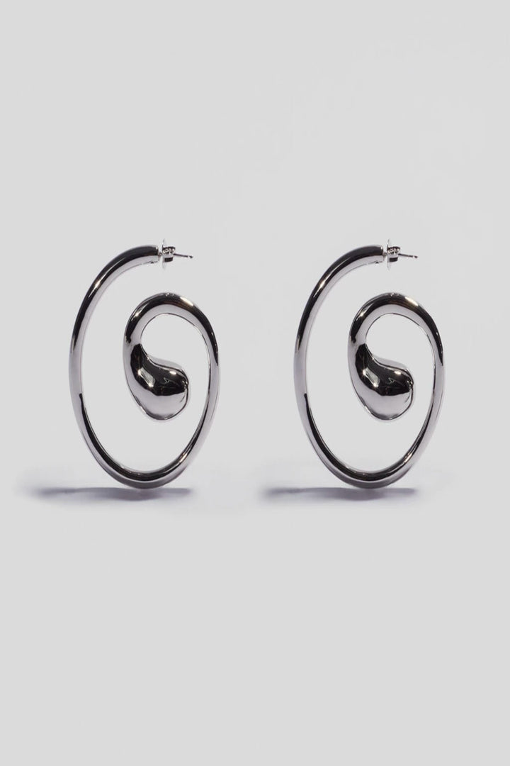Buddy Hoop Earrings in Silver