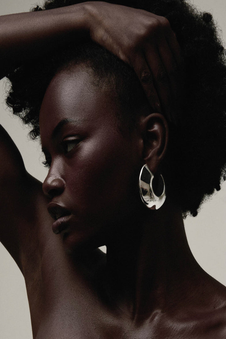 Silver Electry Hoop Earrings