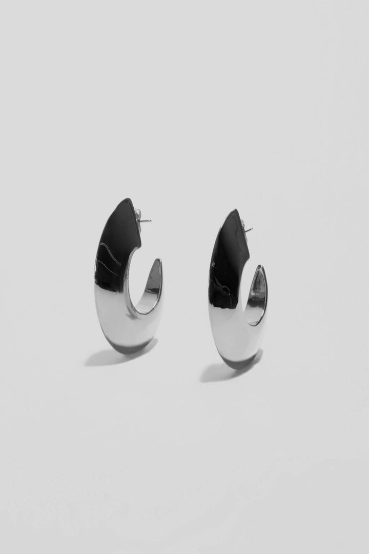 Silver Electry Hoop Earrings