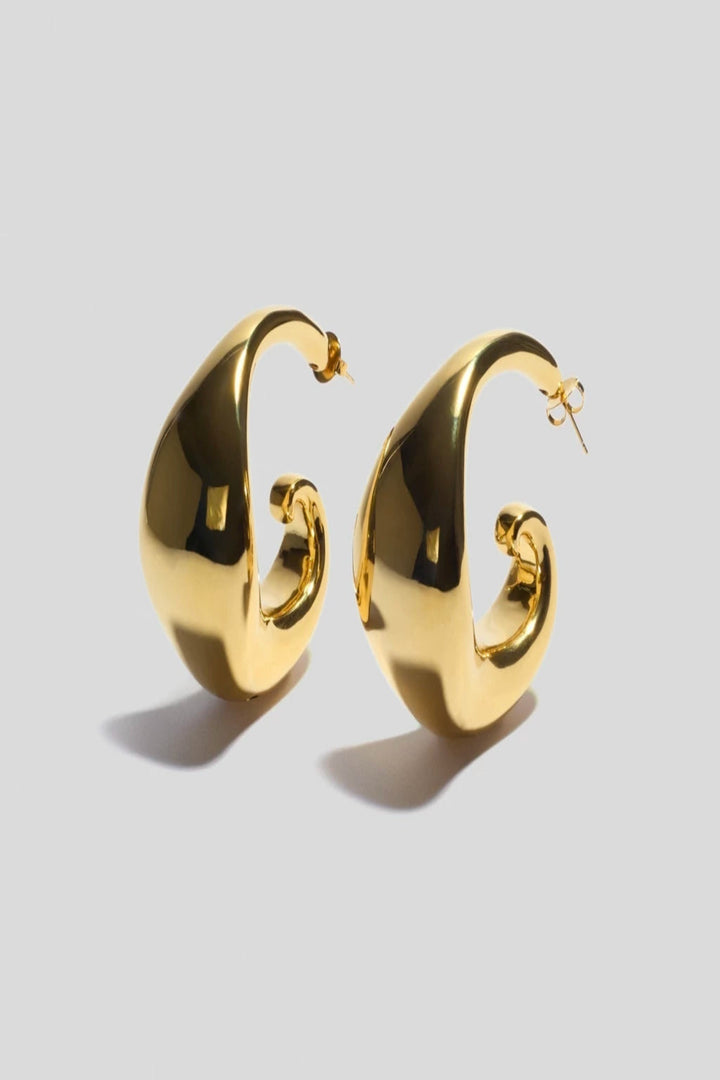 Starry Hoop Earrings in Gold