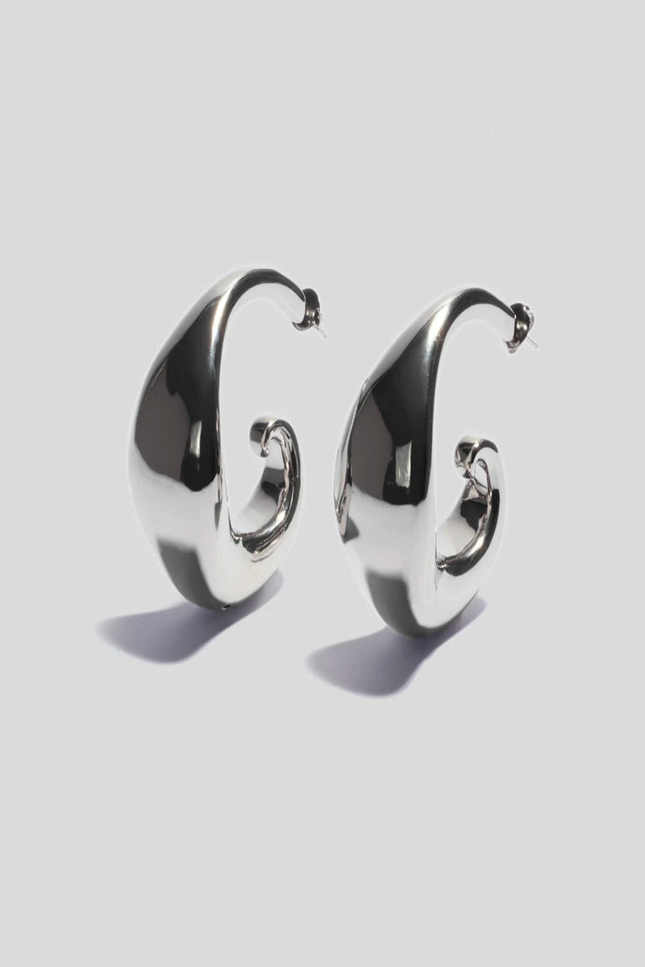 Starry Hoop Earrings in Silver