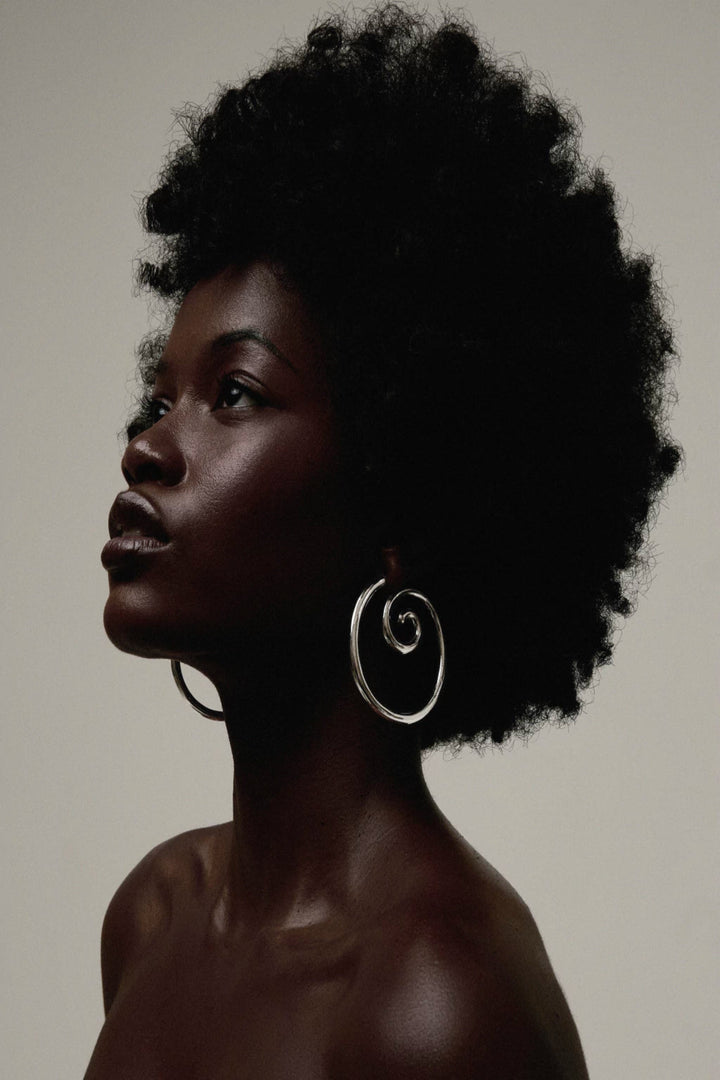 Timbre Hoop Earrings in Silver