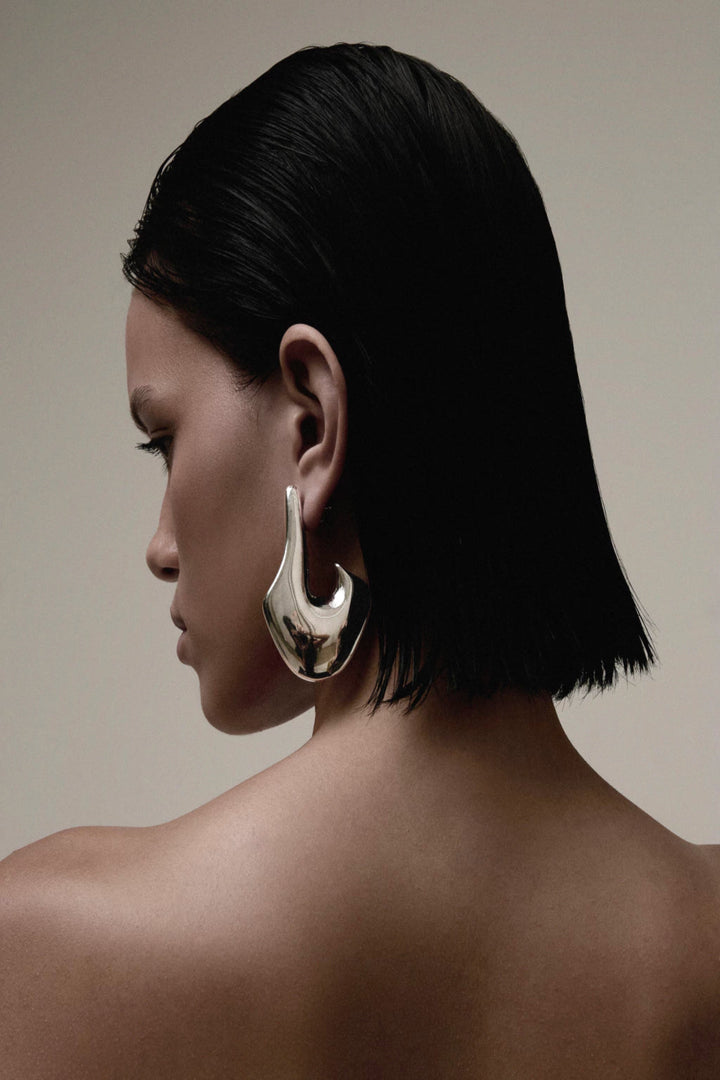 Uniky Hoop Earrings in Silver