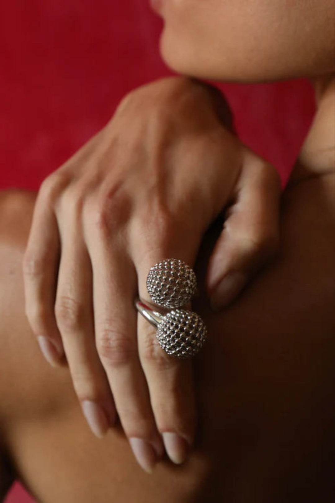 Double Crochet Ring – Silver