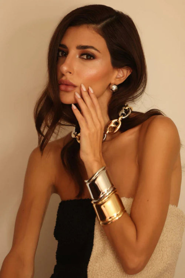 Bone Bracelet Gold Plated