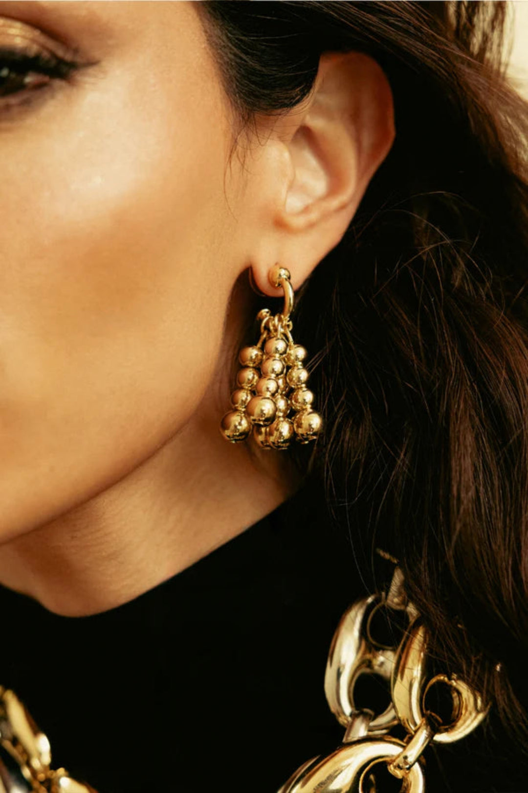 Bloom Hoop Earrings Gold