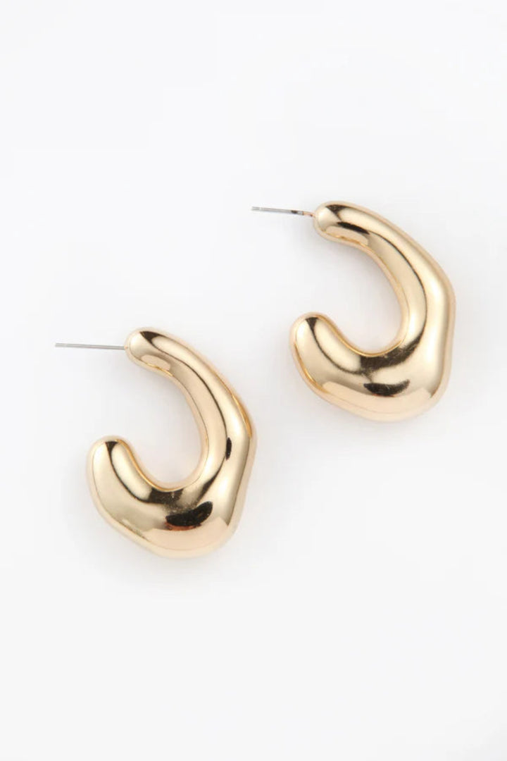 Bone Earrings Gold