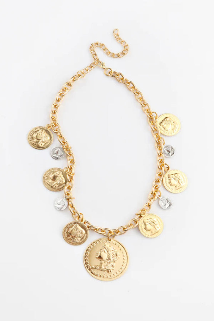 Bicolor Medallion Necklace