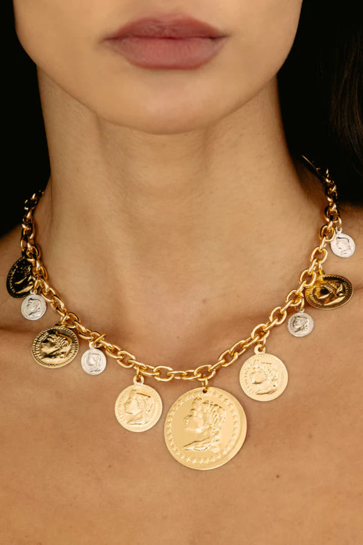 Bicolor Medallion Necklace