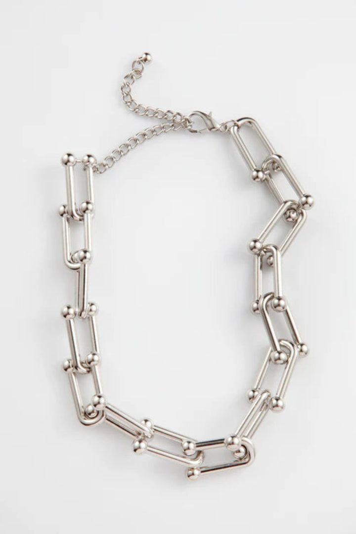 Adjustable Link Necklace Silver