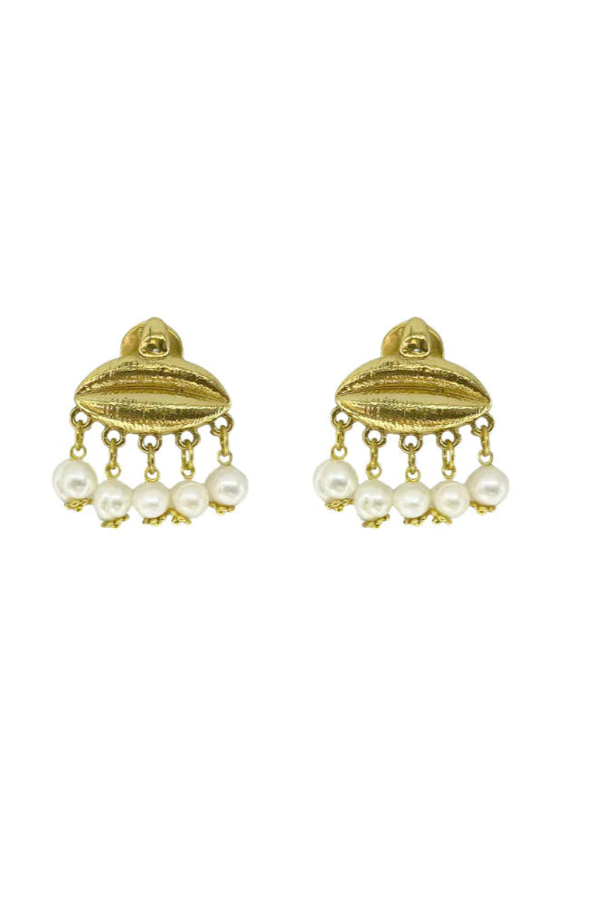 Buzio Earrings with Pearls