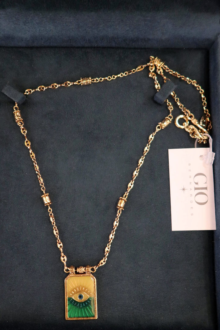 Flat Greek Eye Necklace