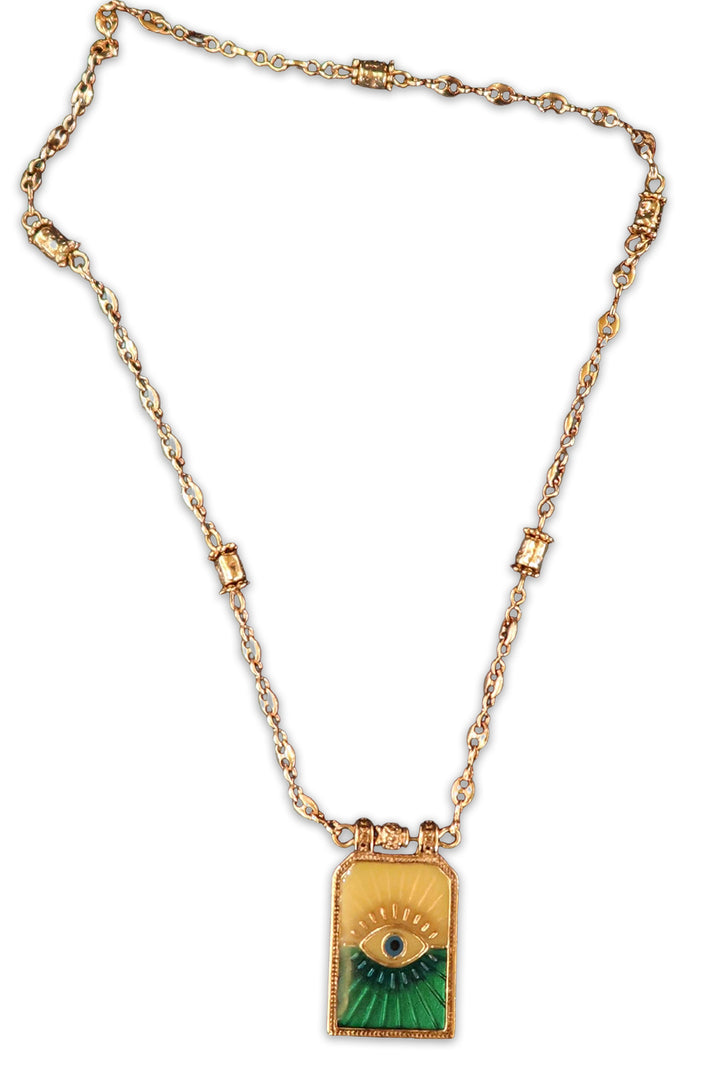 Flat Greek Eye Necklace