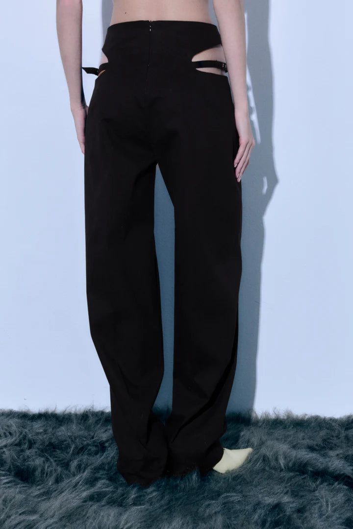 Bouclé Trousers in Black