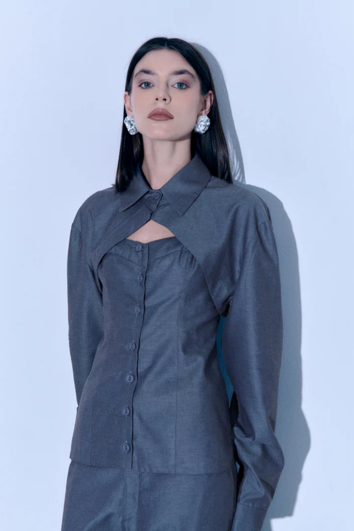 Anna Shirt Set in Blue Jeans