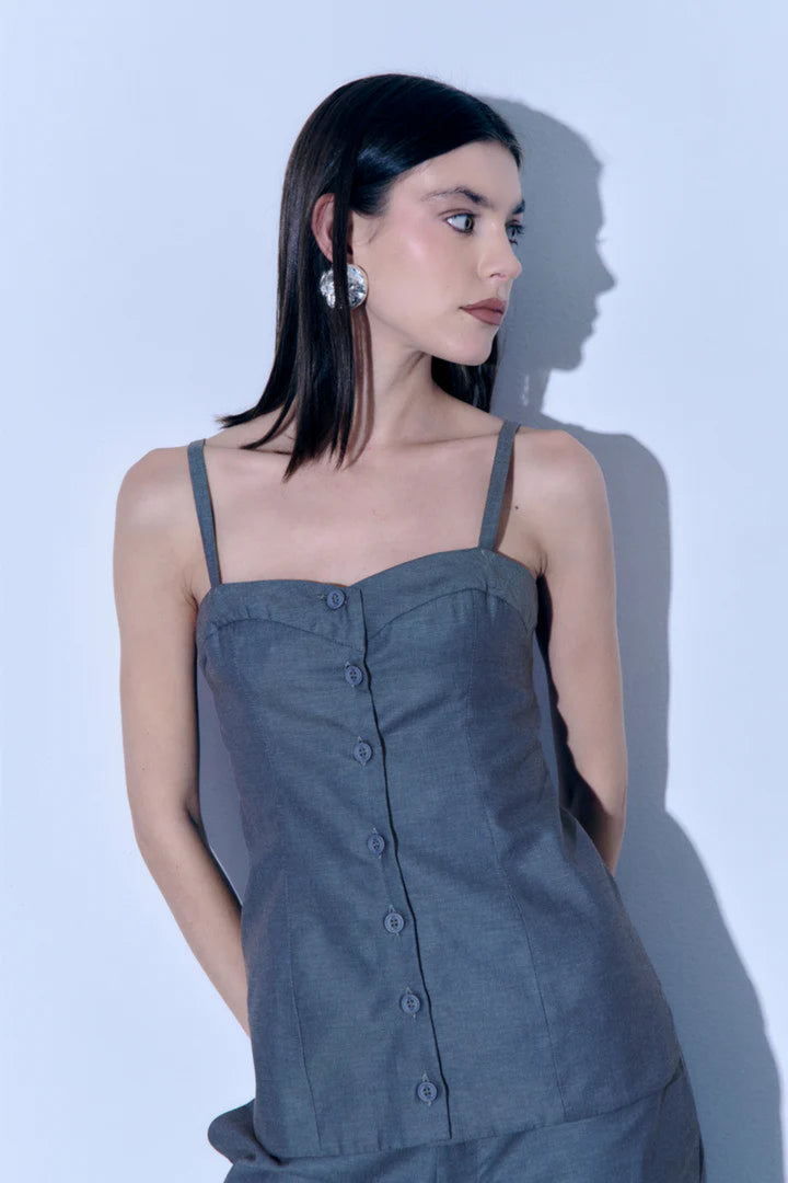 Anna Shirt Set in Blue Jeans