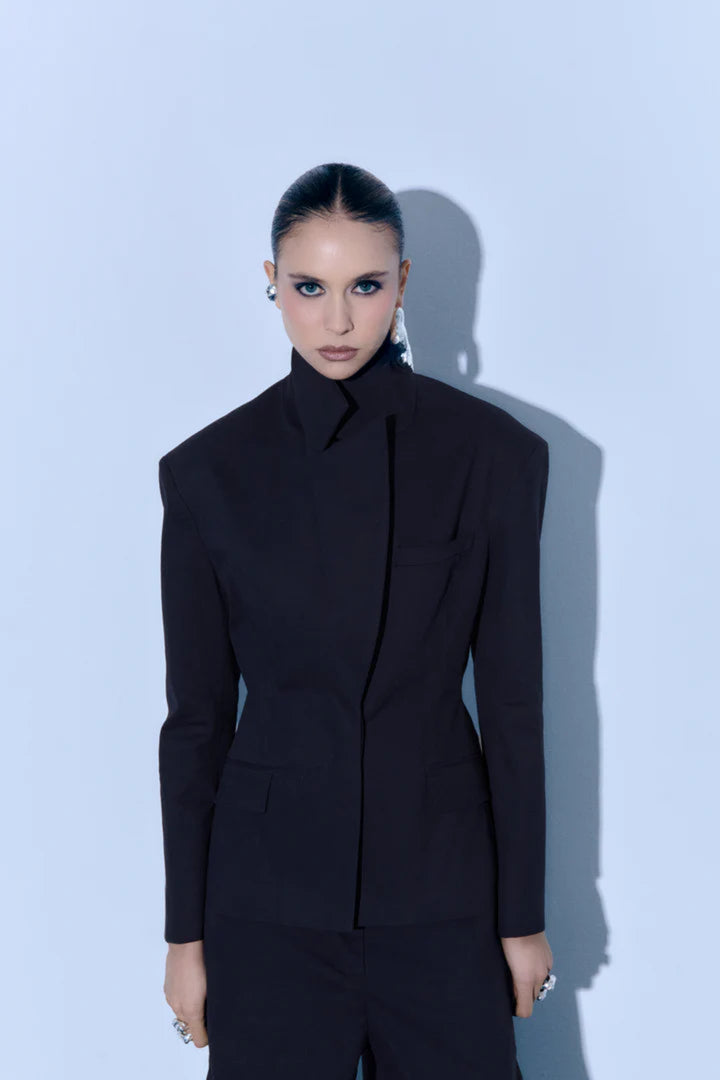 Koi Envelope Blazer in Navy Blue