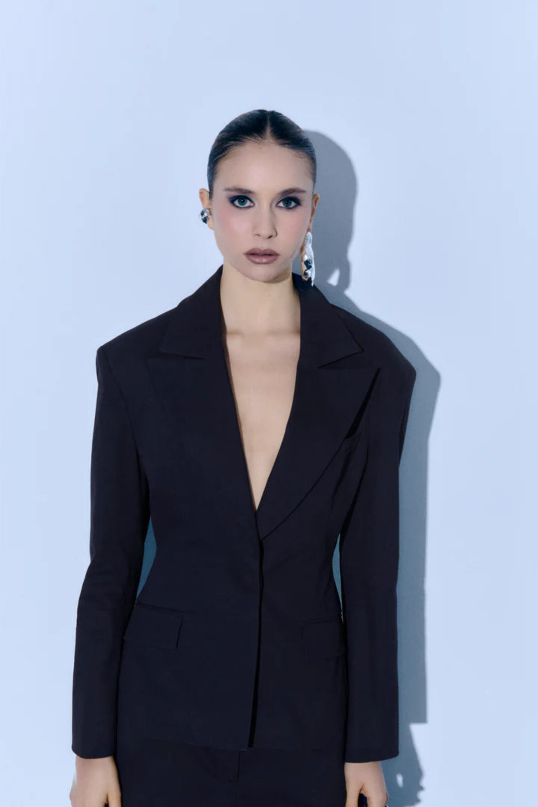 Koi Envelope Blazer in Navy Blue