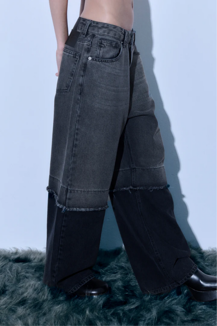 Two-Toned Denim Pants