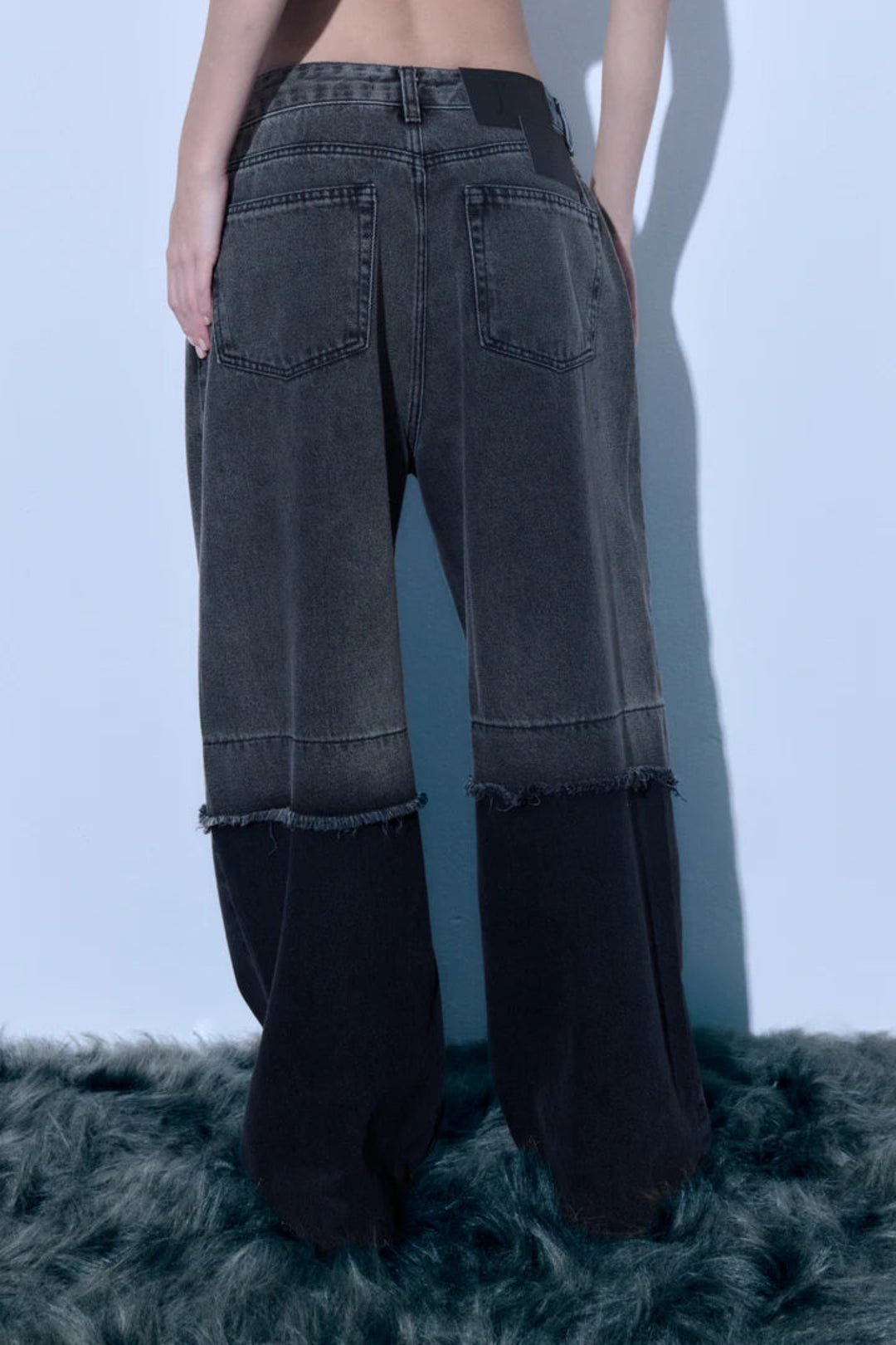 Two-Toned Denim Pants