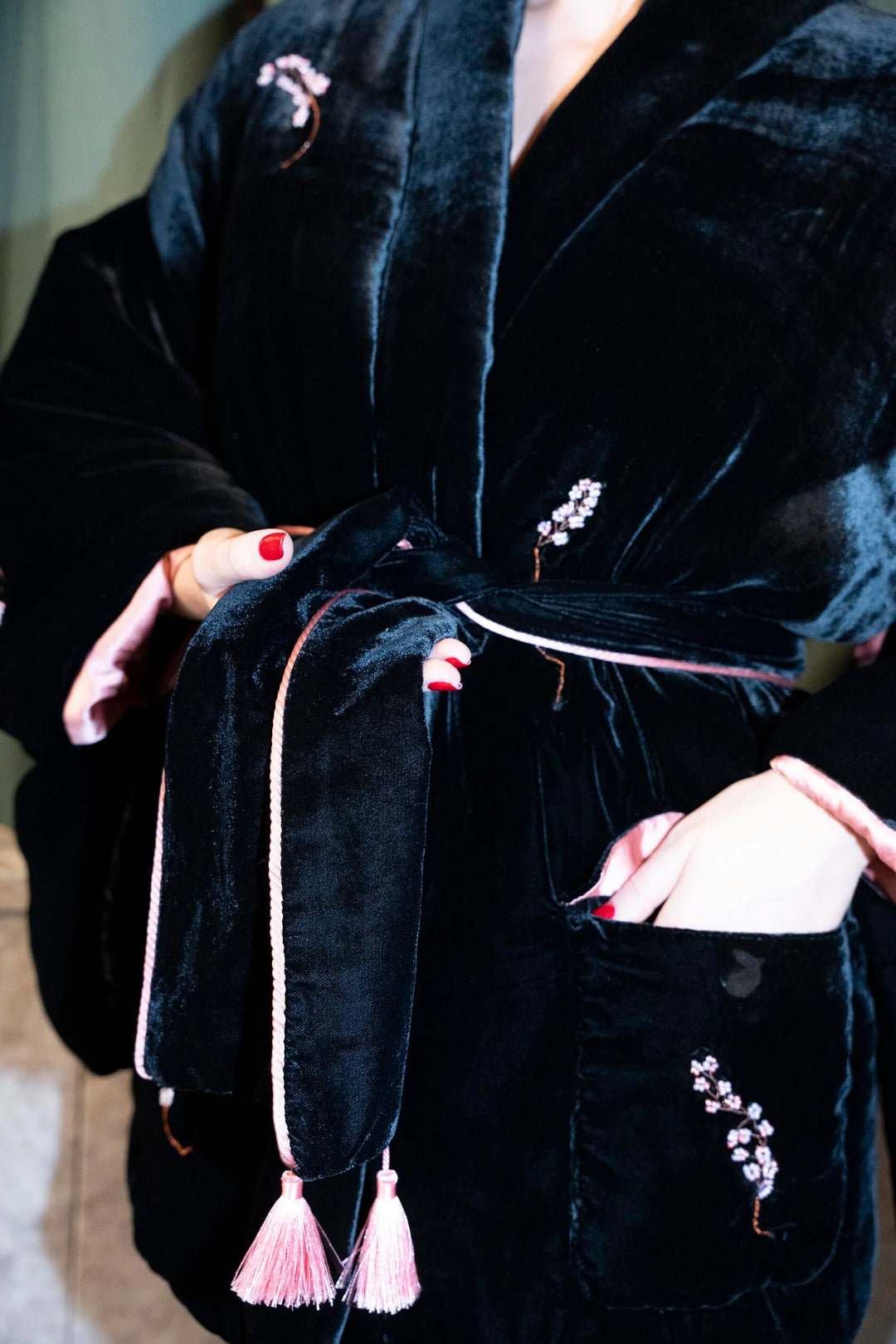 Sakura Puffer Kimono 2-in-1 with embroidery