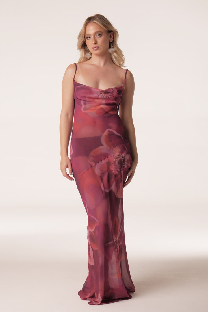 Sirena Dress in Cherry