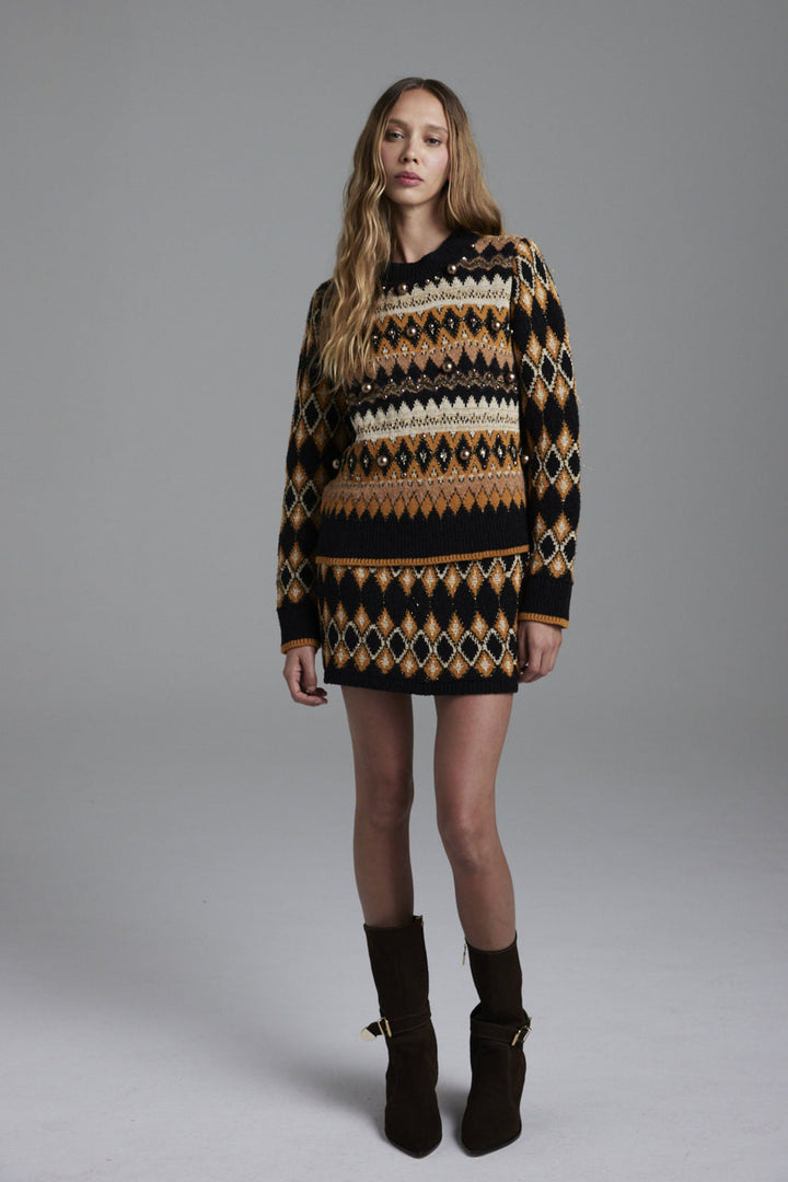 Twiggy Colorblock Knit Sweater
