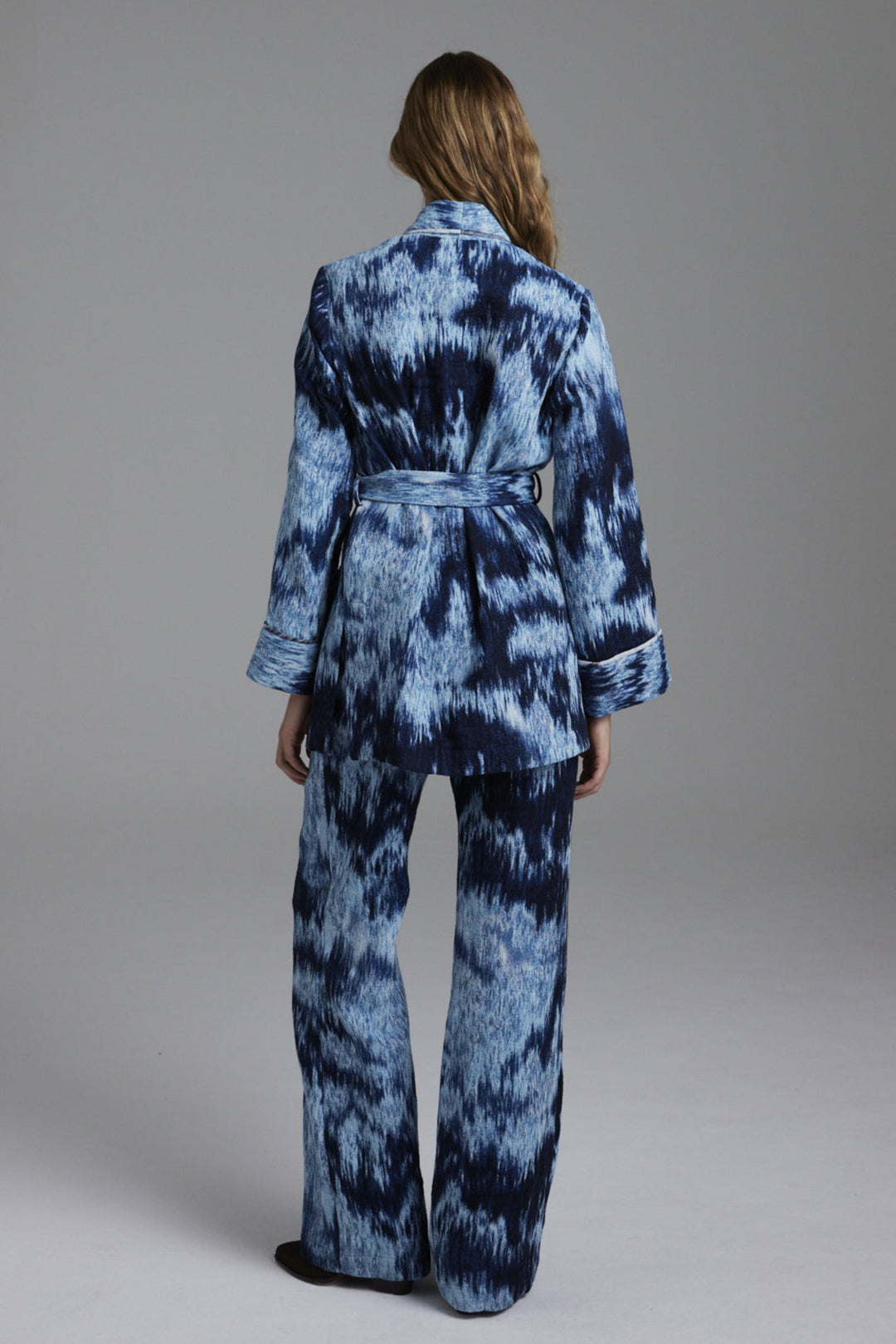 Tagelmust Jacquard Tie-Dye Pants