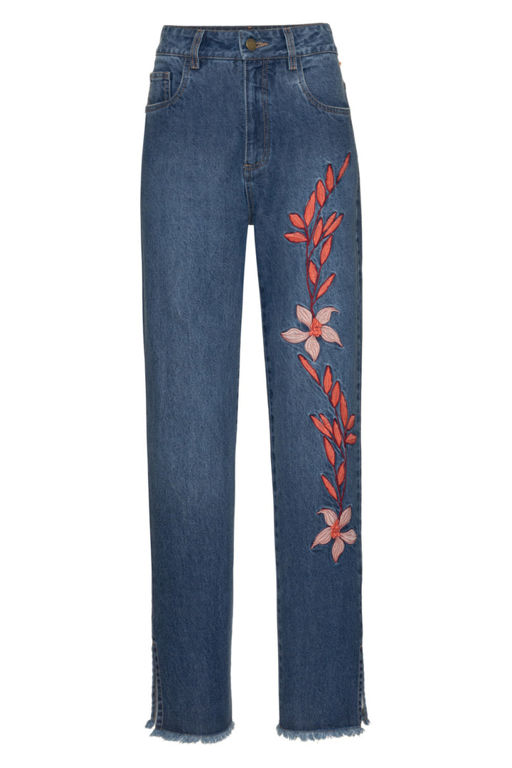 Thirty Five Years Embroidered Jeans
