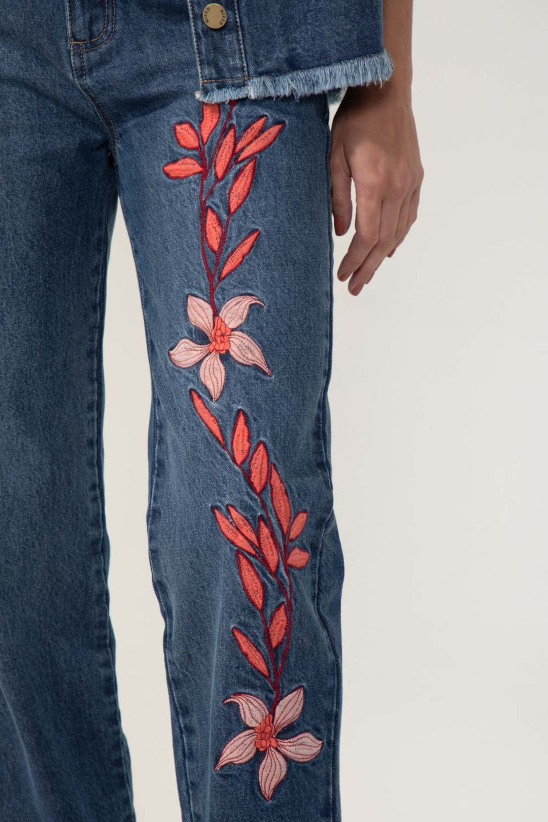 Thirty Five Years Embroidered Jeans