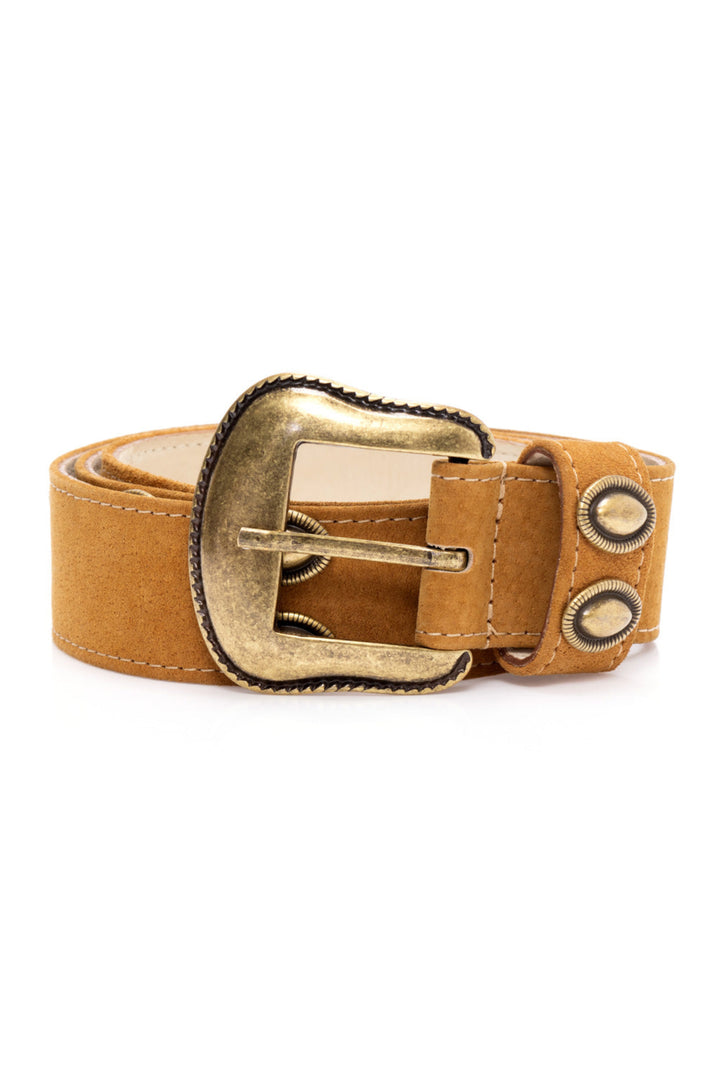 Buttons Suede Belt