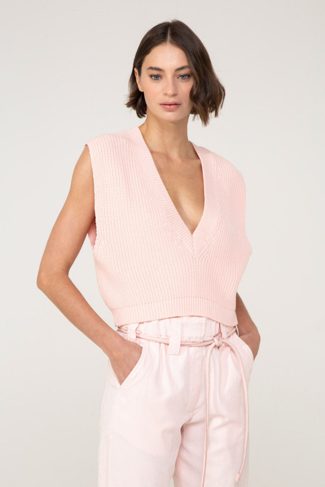 Basic Pink Knit Vest