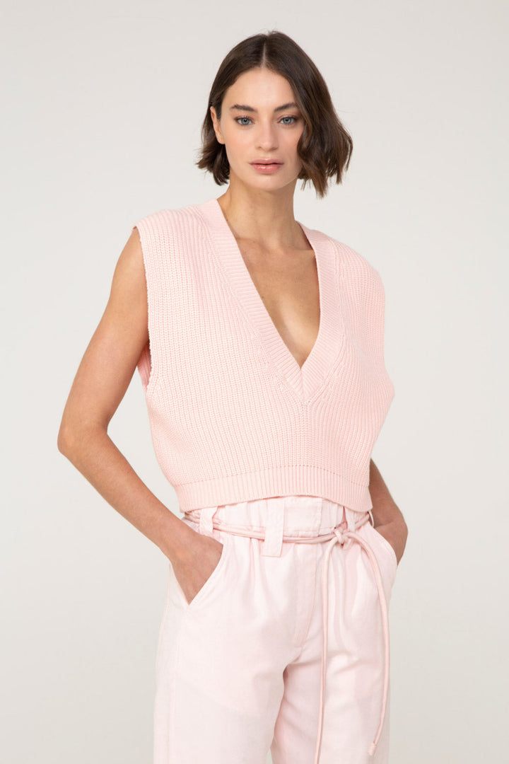 Basic Pink Knit Vest