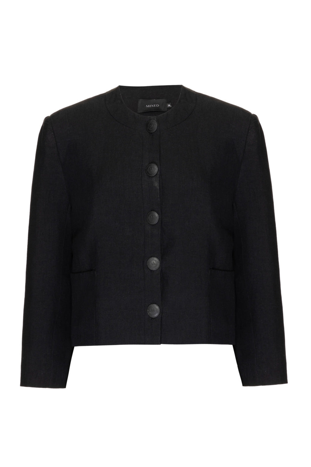 Audrey Black Linen Jacket