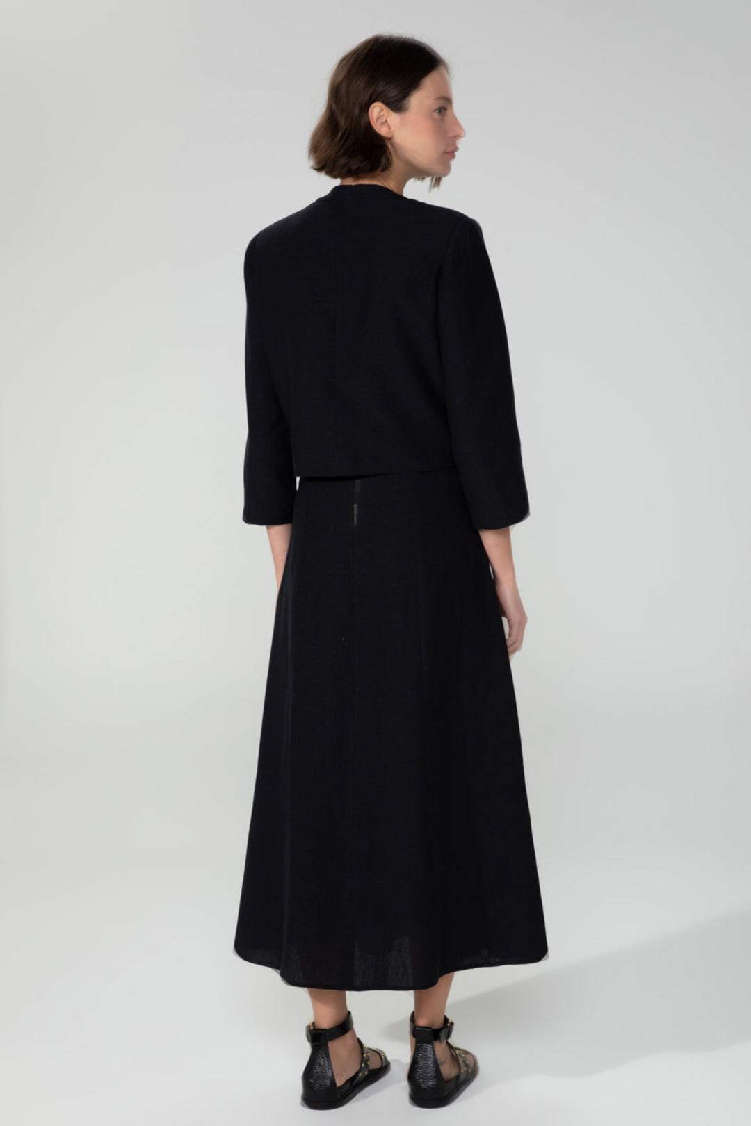 Audrey Black Linen Jacket