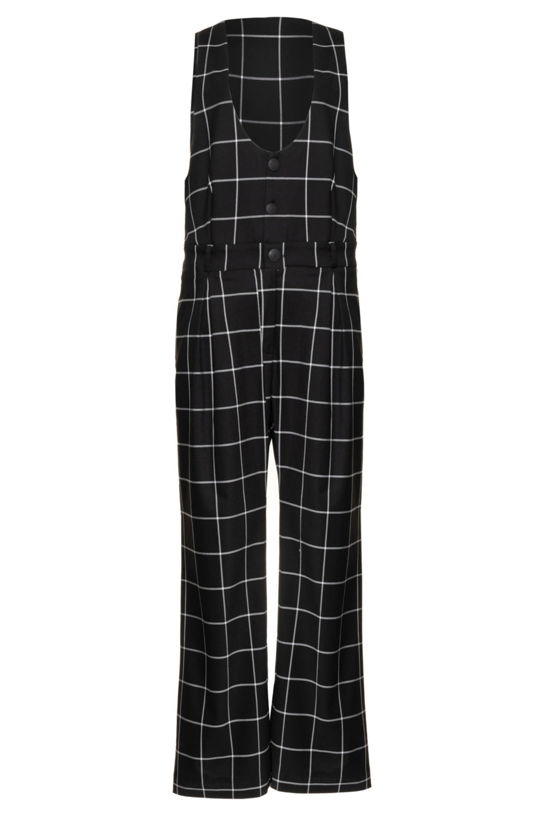 Black Suit Sleeveless Jumpsuit
