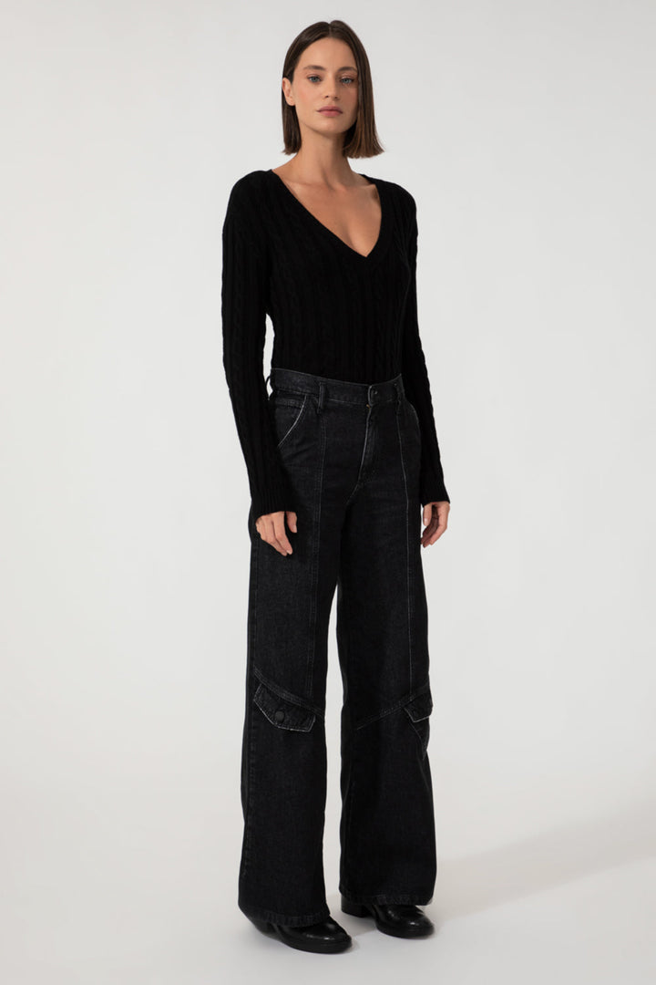 Basic Cropped Knit Sweater