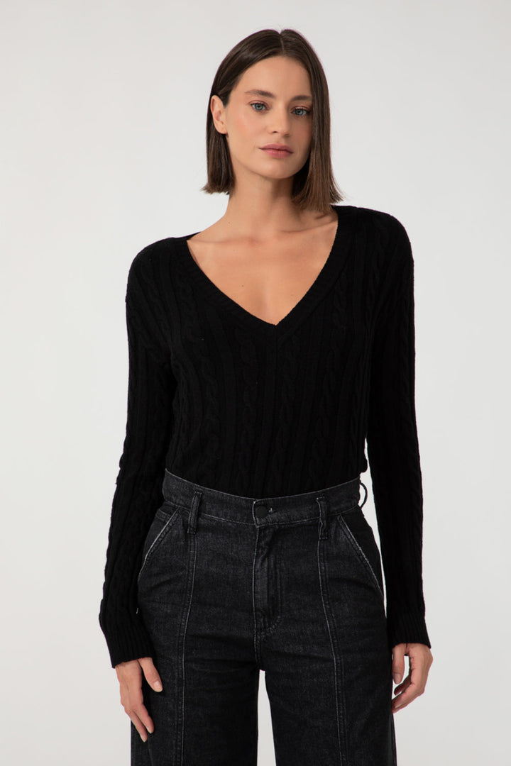 Basic Cropped Knit Sweater