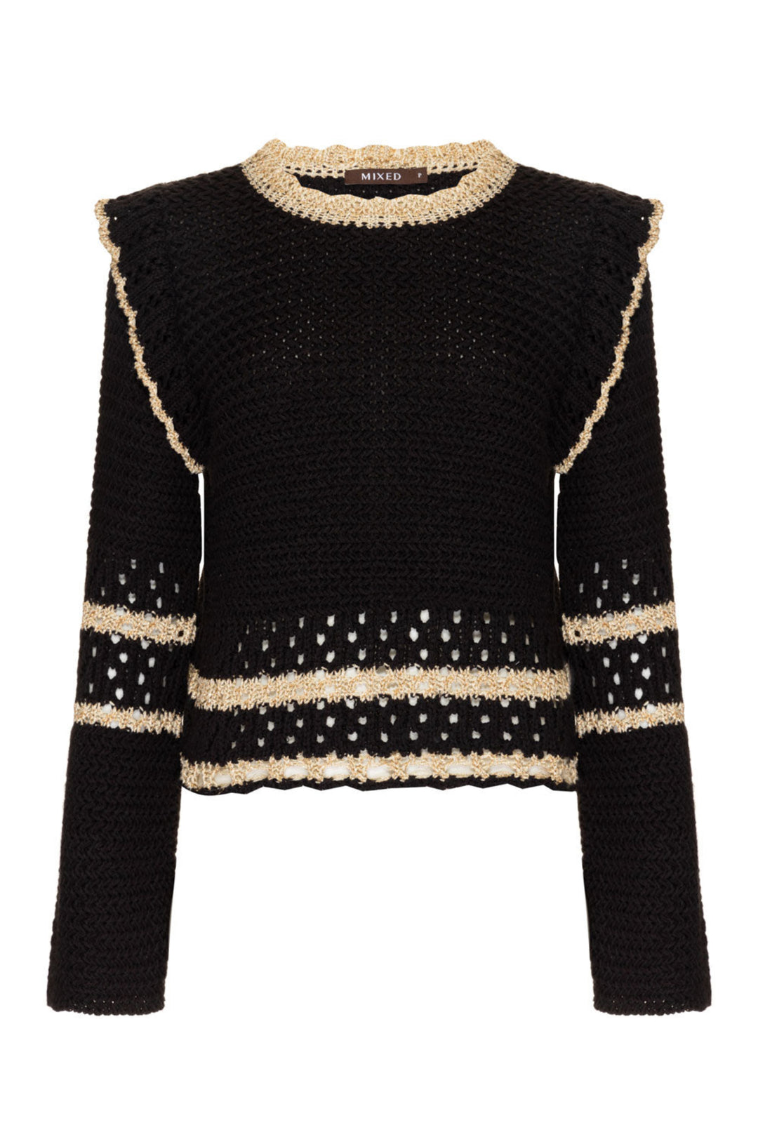 Wendy Black & Gold Knit Sweater