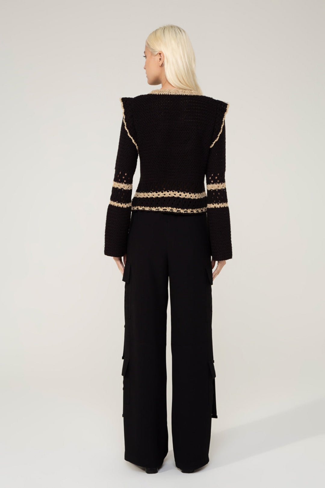 Wendy Black & Gold Knit Sweater
