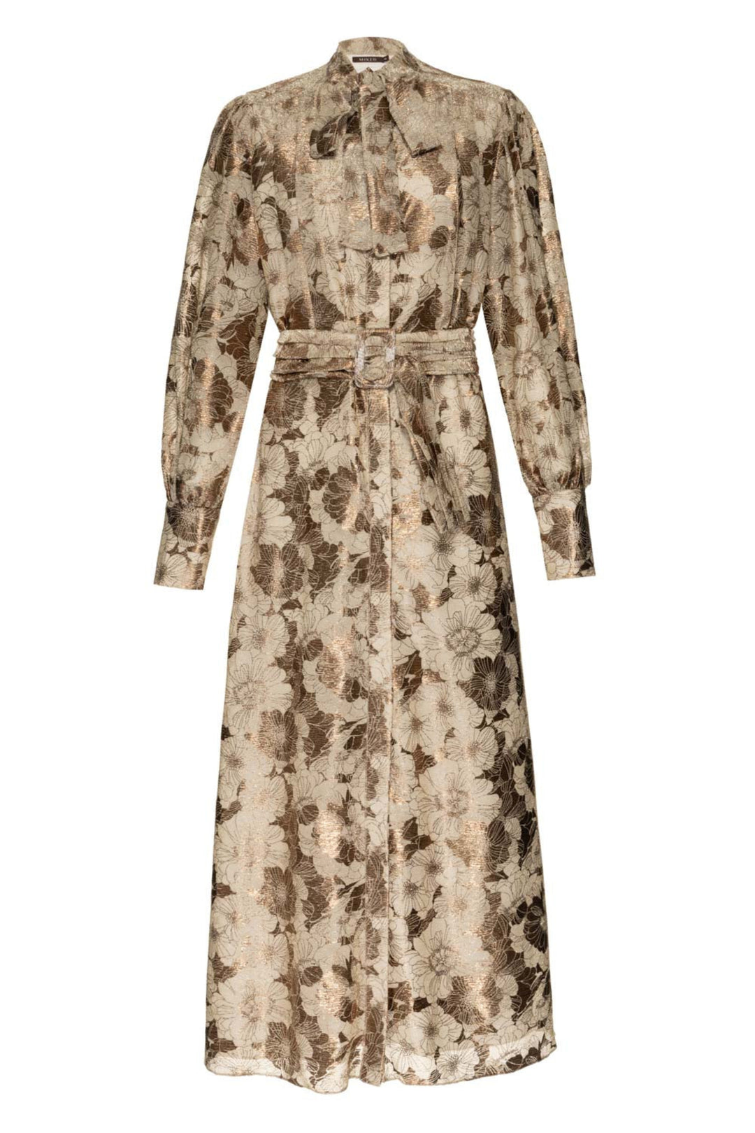 Gwyneth Long Sleeve Gold Dress