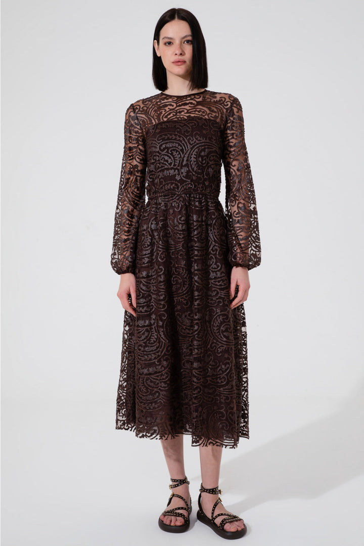 Palais Embroidered Lace Dress