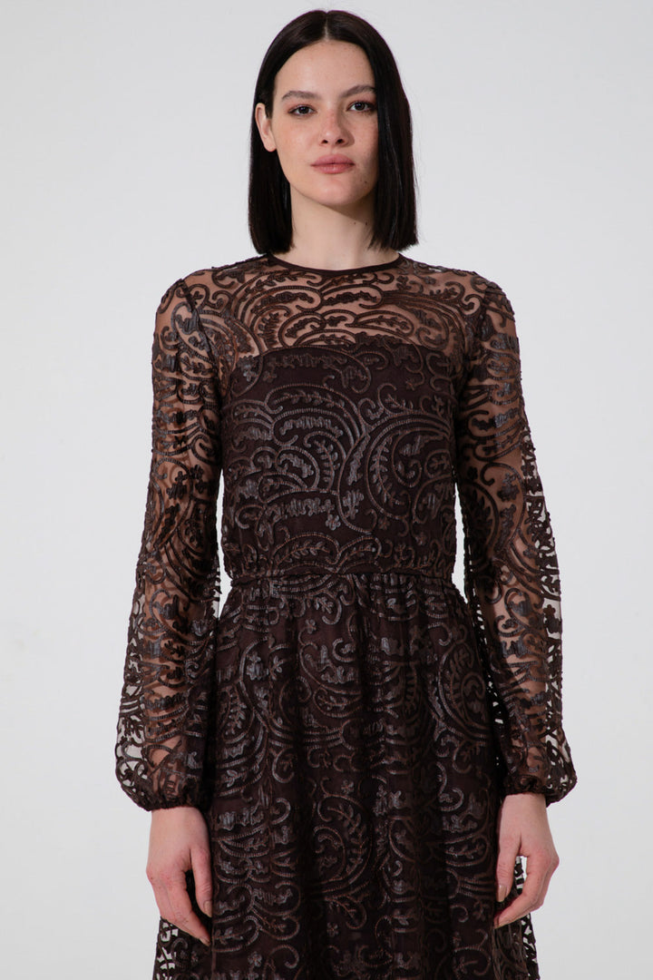 Palais Embroidered Lace Dress