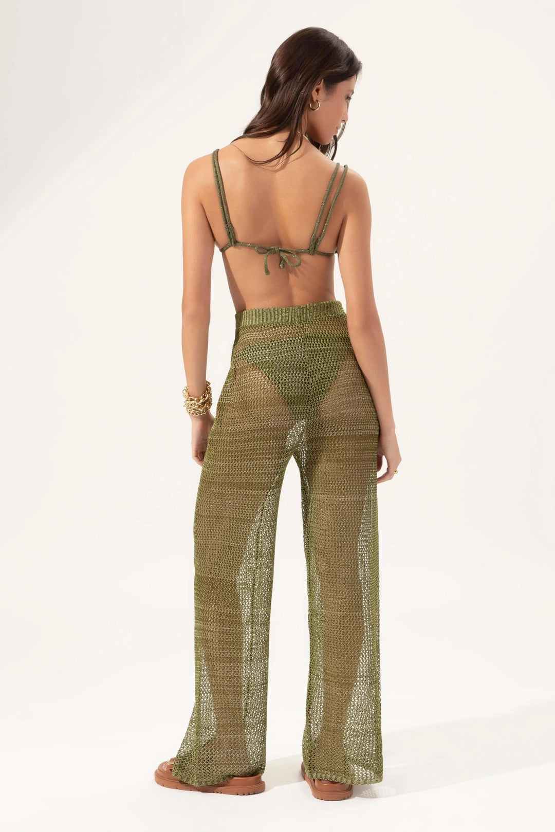 Lacy Knit Pants Pistachio
