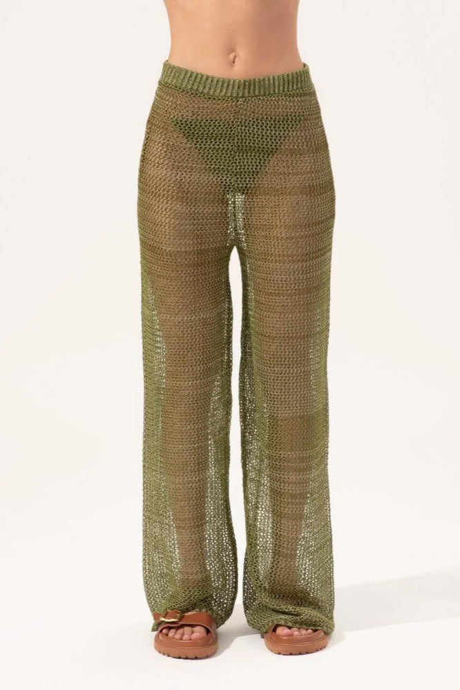 Lacy Knit Pants Pistachio