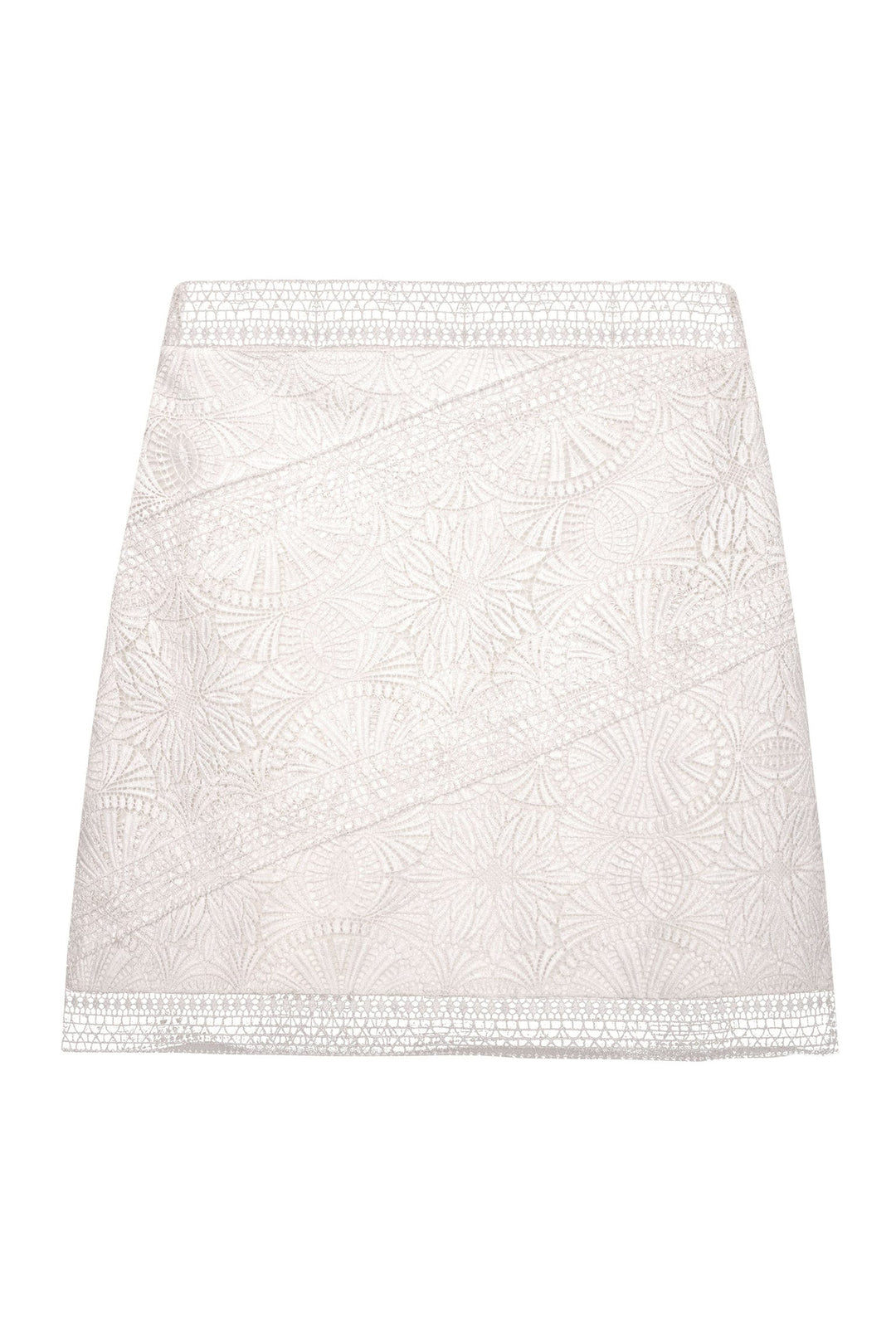 Short Mandala Skirt Off White