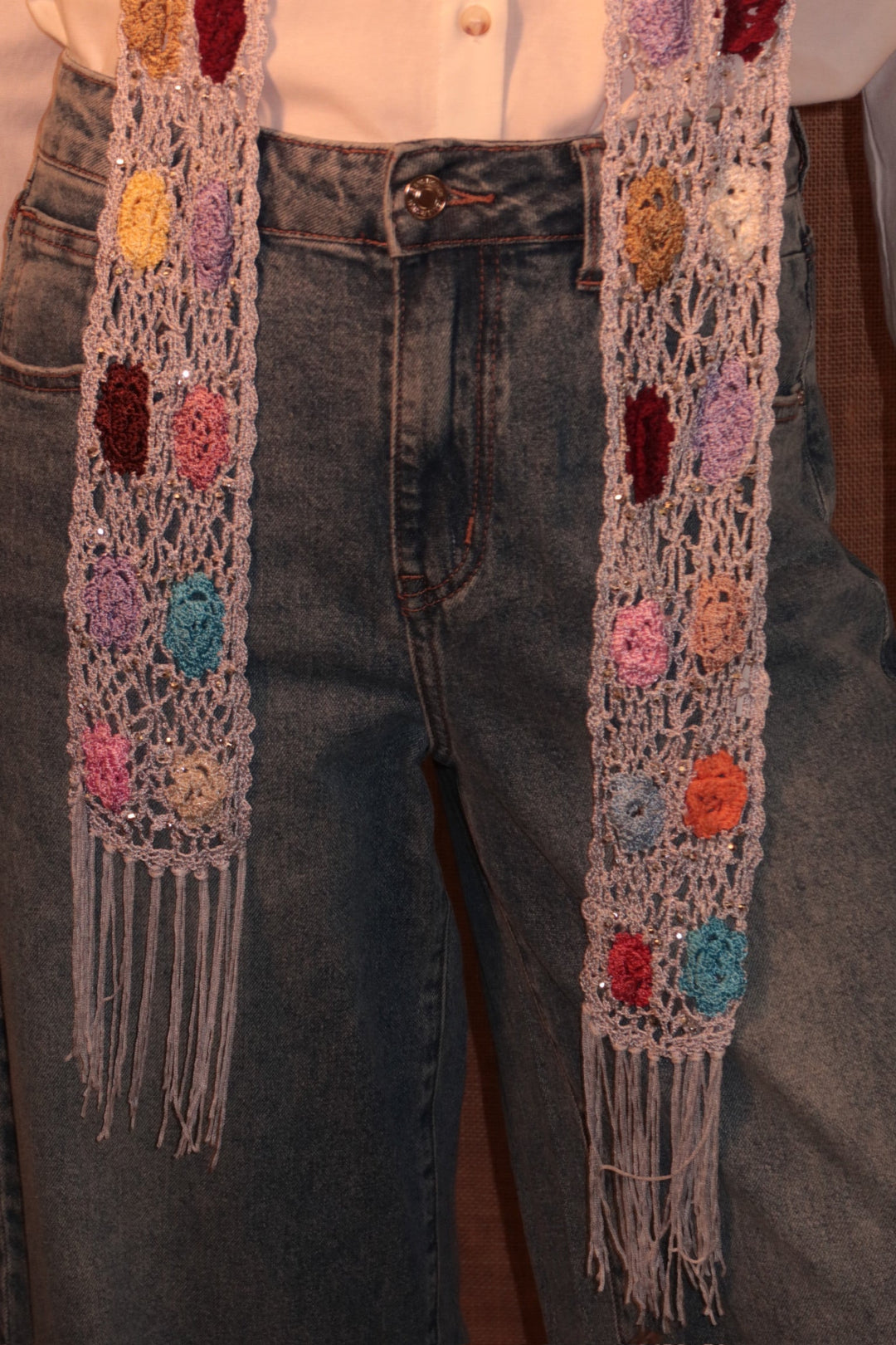 Bloom Crochet Wrap Soft Blue