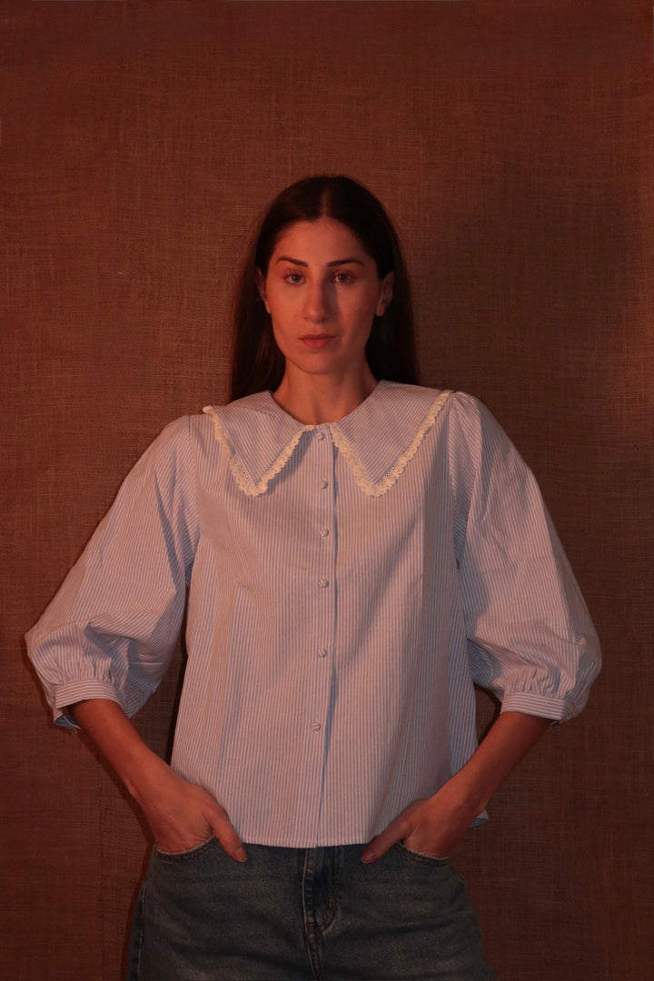 Dora Blouse - Soft Blue