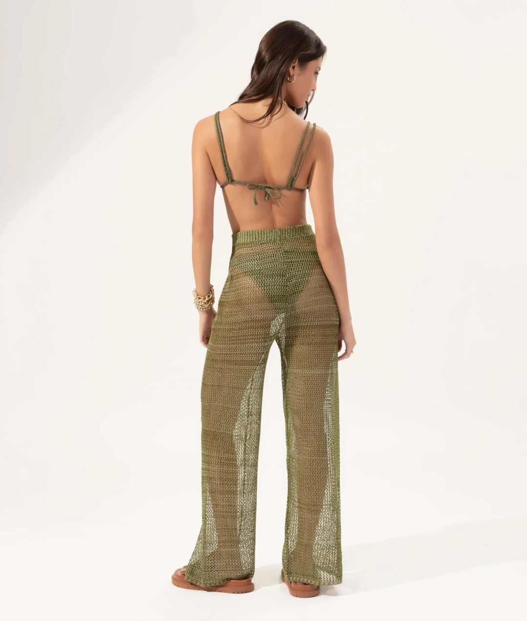 Lacy Knit Pants Pistachio