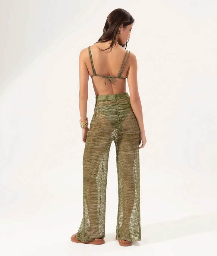 Lacy Knit Pants Pistachio